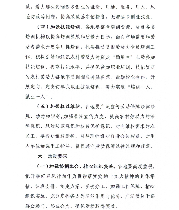 貴州省人力資源和社會(huì)保障廳 貴州省扶貧開發(fā)辦公室 貴州省總工會(huì) 貴州省婦女聯(lián)合會(huì)關(guān)于開展貴州省2018年春風(fēng)行動(dòng)的通知（黔人社廳函〔2018〕52號(hào))