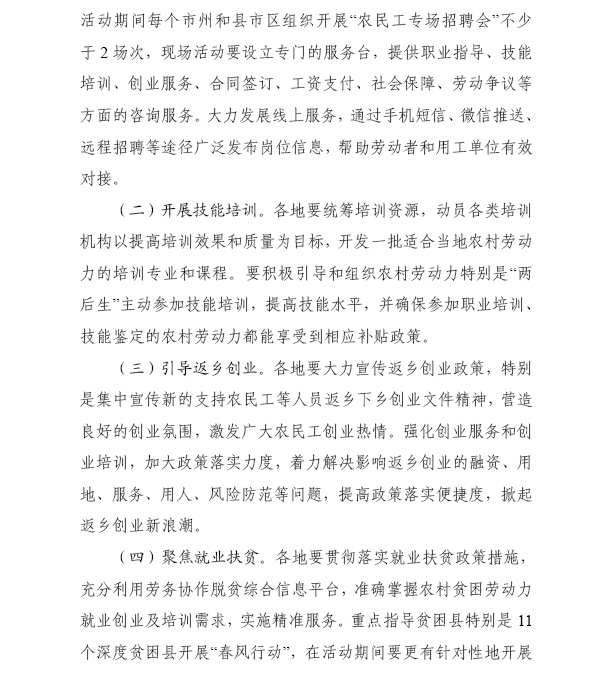 湖南省人力資源和社會保障廳 湖南省扶貧開發(fā)辦公室 湖南省總工會 湖南省婦女聯(lián)合會關(guān)于開展2018年春風(fēng)行動的通知（湘人社函〔2018〕39號）