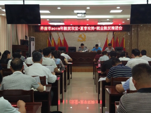 安徽省界首市召開(kāi)2018年脫貧攻堅(jiān)“夏季攻勢(shì)”就業(yè)脫貧推進(jìn)會(huì)